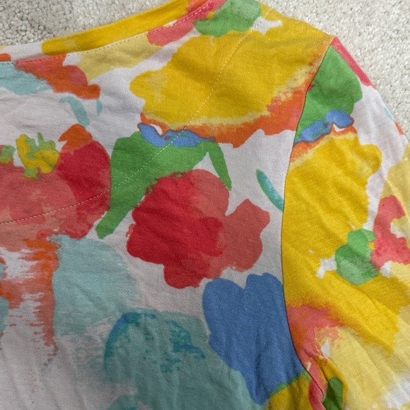 Ruby Rd. Colorful Floral Long Sleeve Top🍓🍋🫐🍊🥝🍑 - Picture 11 of 14